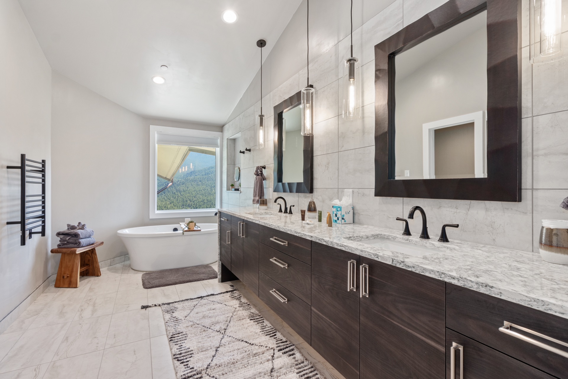 Master bathroom alternate view with luxury finishes