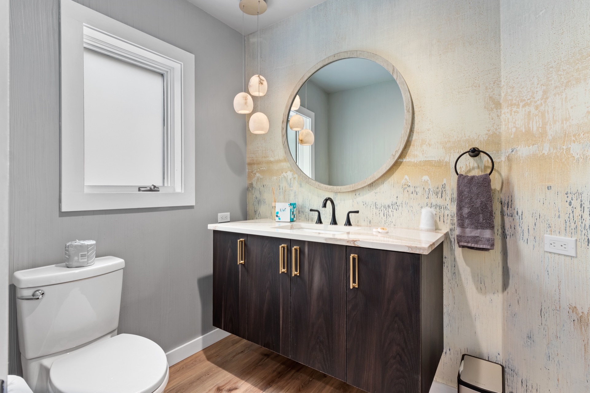 Main level half bathroom