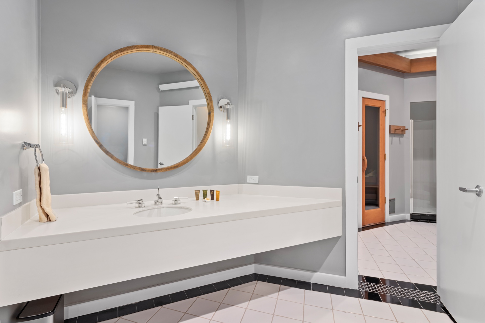 Downstairs bathroom (connected to sauna room)