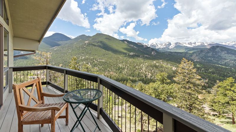 The Rockies from the master bedroom balcony