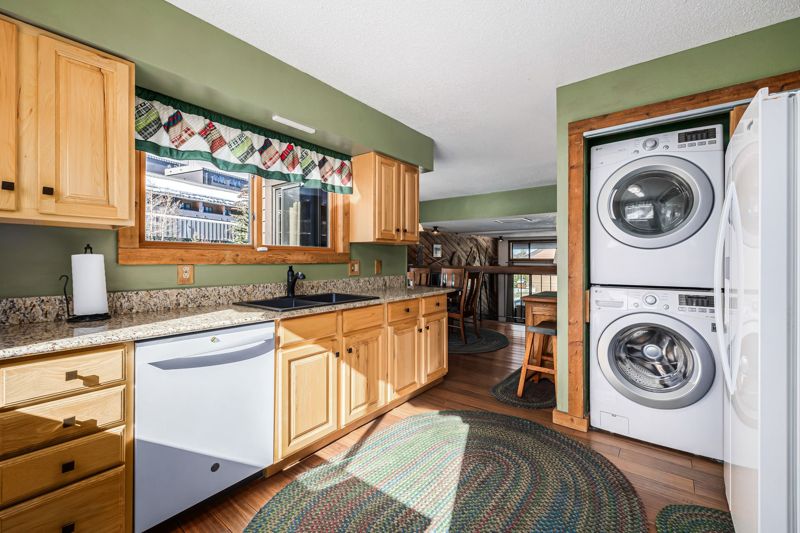 Kitchen with in-unit laundry