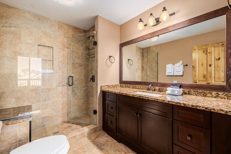 Walk-in shower bathroom